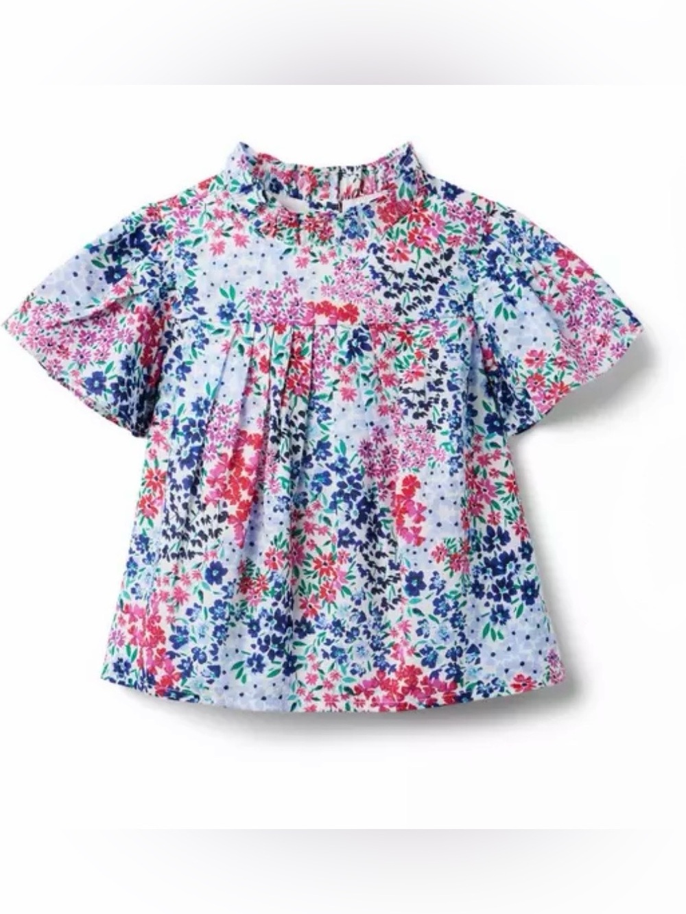 Janie and Jack Floral Flutter Sleeve Top - Size 6